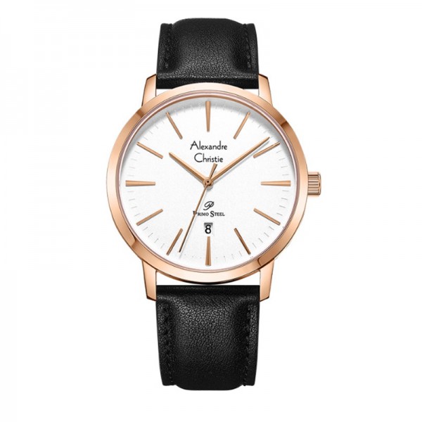 Alexandre Christie AC 1028 Rosegold White Man Leather MDLRGSL